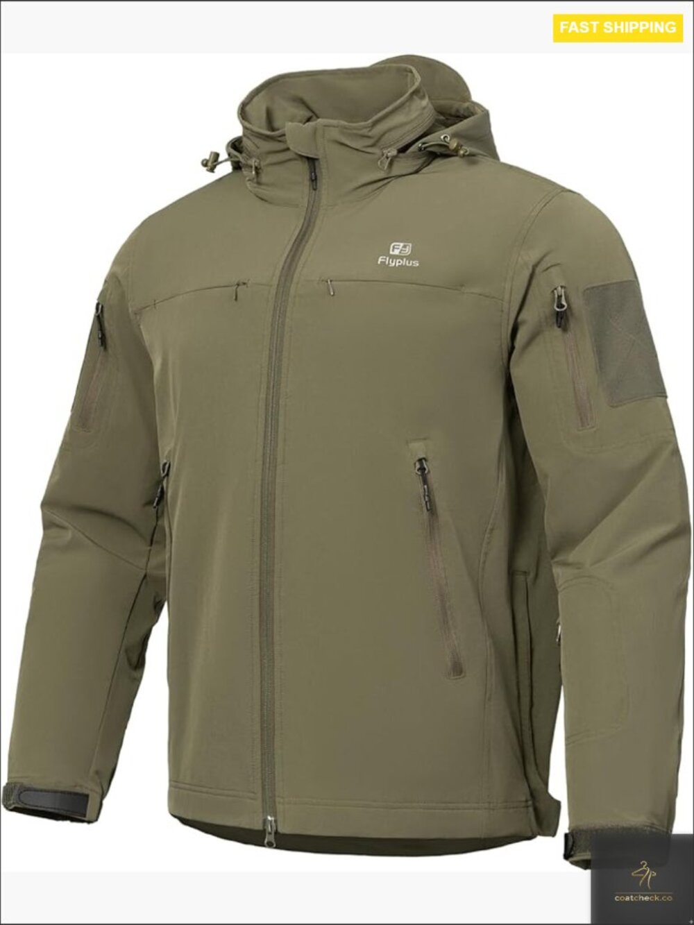 Lightweight Tactical Jacket Hooded Windbreaker Water Resistant 9 Pockets Outdoor